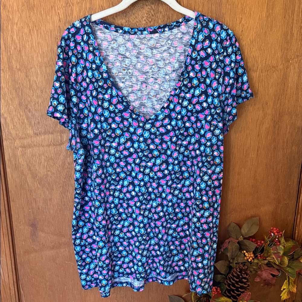 Lilly Pulitzer Multicolor Floral Short Sleeve Tee
